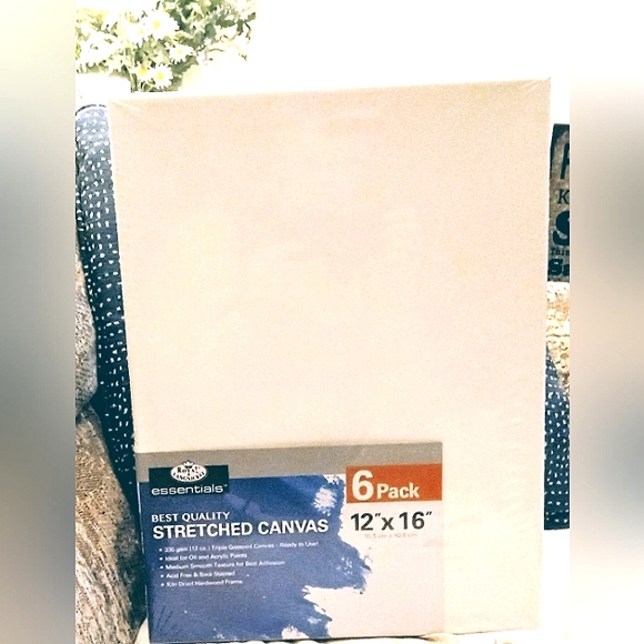 Royal Langnickel Essentials Best Quality Stretched Canvas 6 Pack 12"x16" - Picture 5 of 5